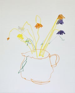 Pintar flores para combatir la ansiedad, Pintura, Óleo sobre lienzo