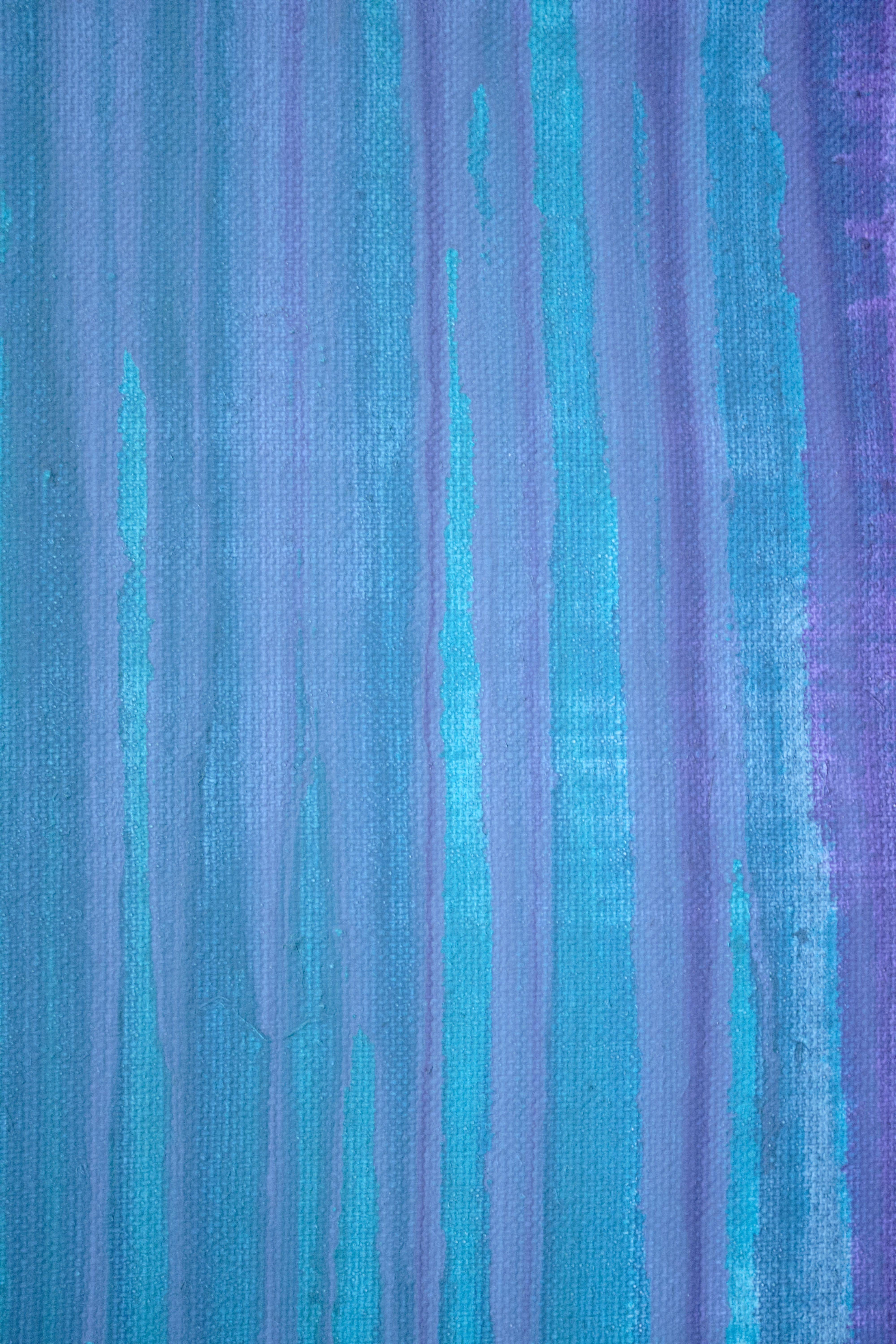 Arc violet sur bleu (Becoming Dizzy And Out Of Br, Peinture, Acrylique sur Toile - Painting de Simon Findlay