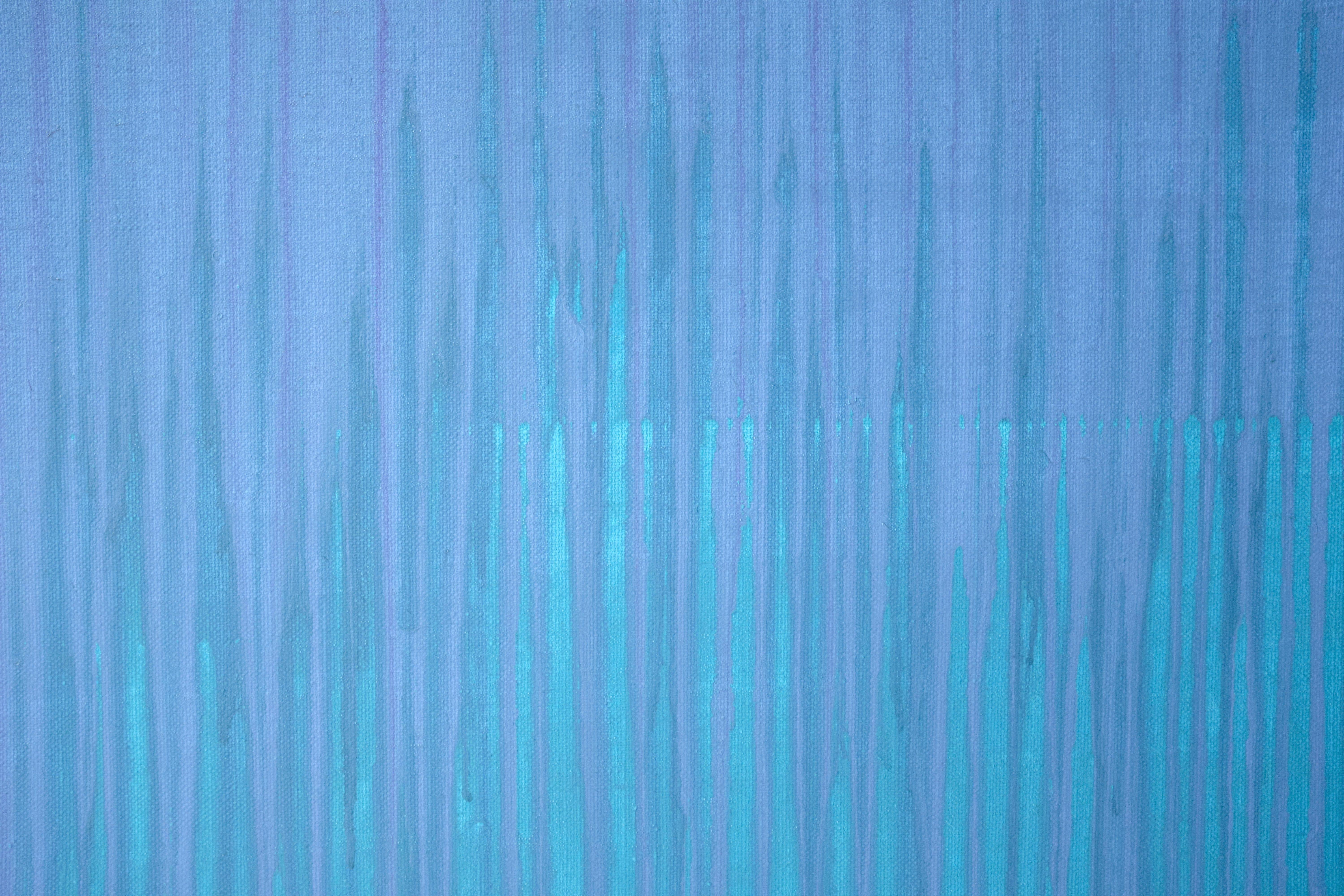 Arc violet sur bleu (Becoming Dizzy And Out Of Br, Peinture, Acrylique sur Toile - Abstrait Painting par Simon Findlay