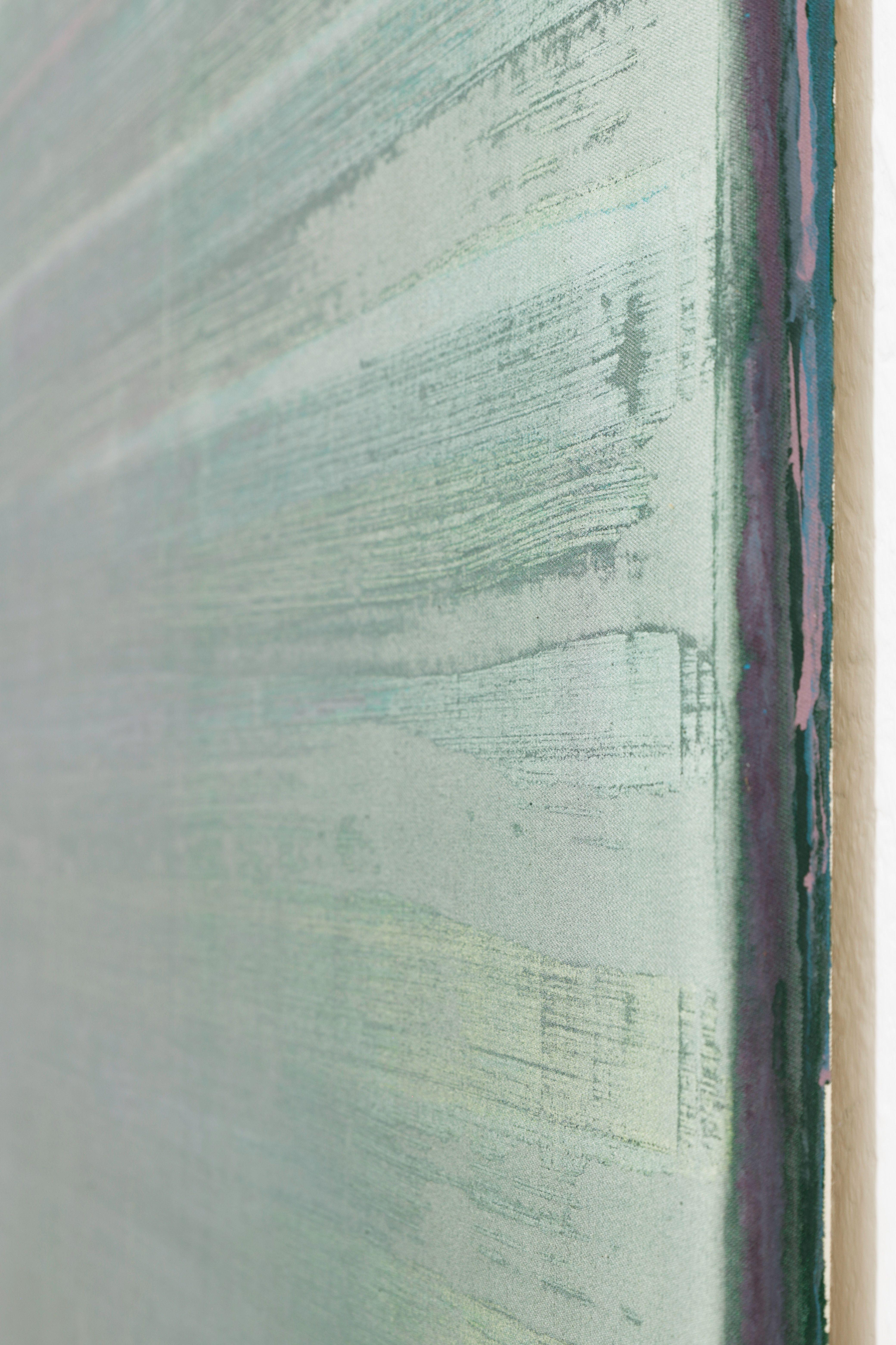Resettare me stesso facendo assolutamente niente, Pittura, Acrilico su tela - Painting Astratto di Simon Findlay