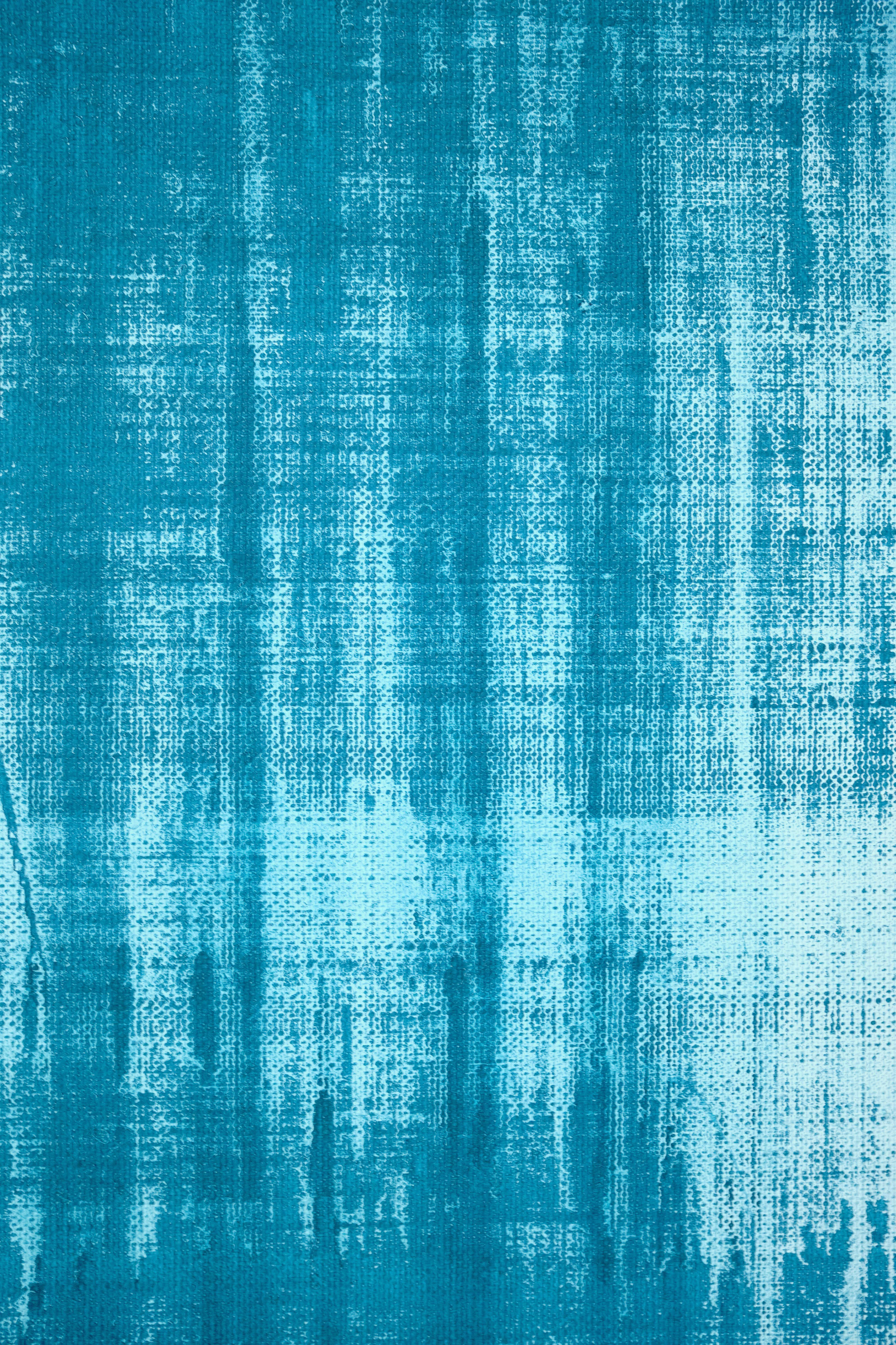 A turno ci mordiamo a vicenda, Pittura, Acrilico su tela - Abstract Painting Blu di Simon Findlay