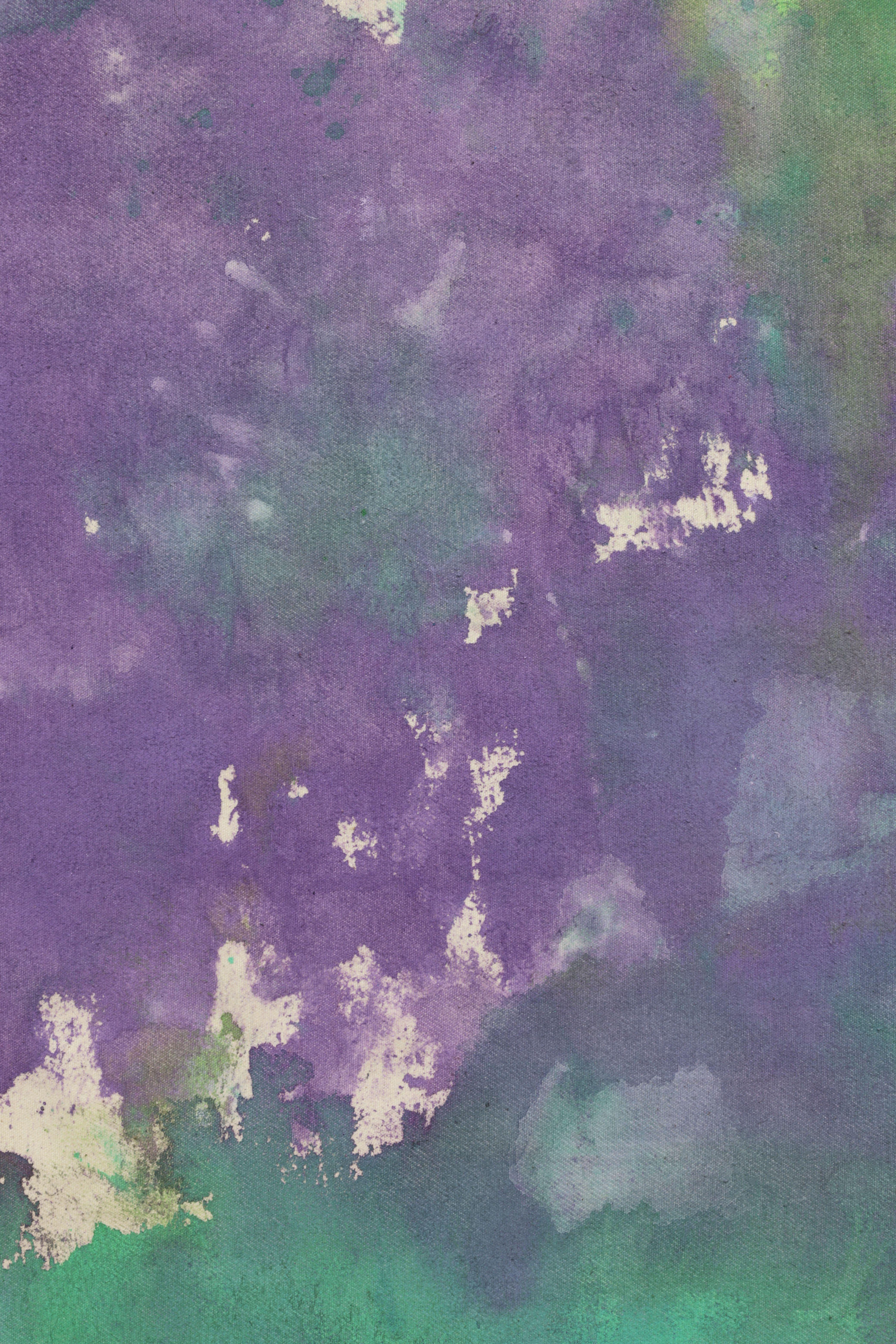 Umwickelte Felsen 2, Gemälde, Acryl auf Glas (Blau), Abstract Painting, von Simon Findlay