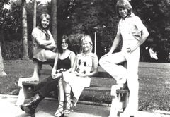 ABBA Posed on Park Bench Used Original Photograph