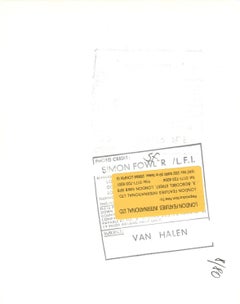 Eddie Van Halen Performing Vintage Original Photograph