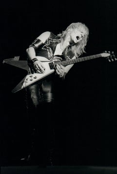 K.K. Downing of Judas Priest Rocking Out on Stage Vintage Original Photograph