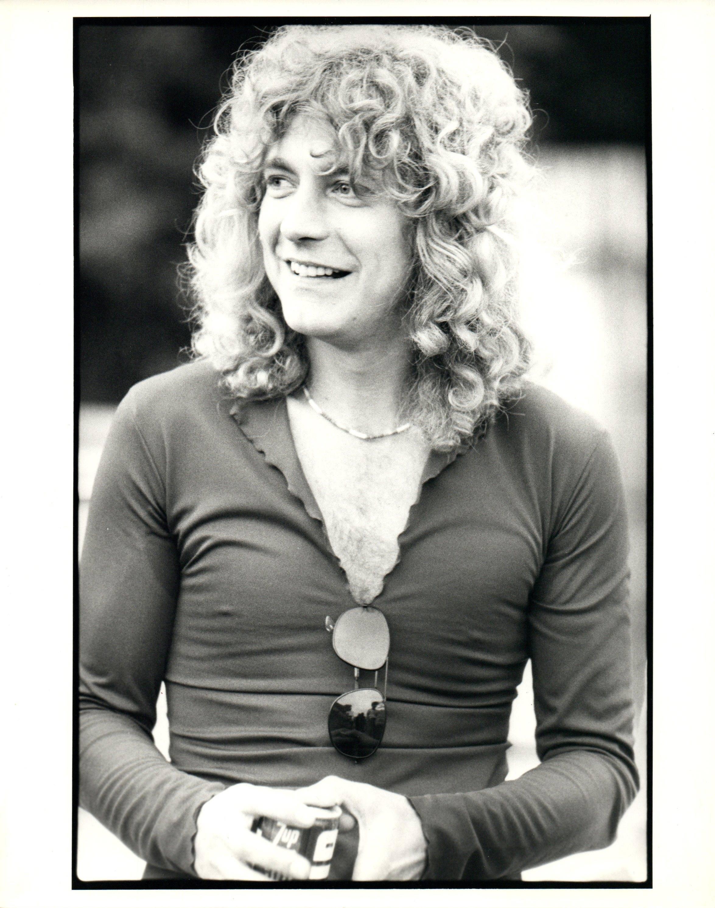 Simon Fowler Portrait Photograph - Robert Plant Backstage at the Knebworth Festival Vintage Original Photograph