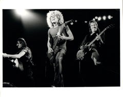 Sammy Hagar Rocking Out on Stage  Vintage Original Photograph