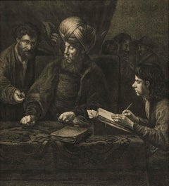 Ravenet nach Rembrandt - 1767 Kupferstich, Der Herr des Weinbergs