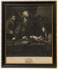 Ravenet nach Rembrandt - 1767 Kupferstich, Der Herr des Weinbergs