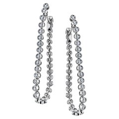 Simon G 0.38ctw Diamond Dangle & Hoop Earrings, 18 Karat White Gold