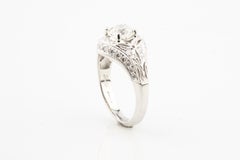 Simon G 1.33 Carat Round Brilliant Diamond Platinum Engagement Ring