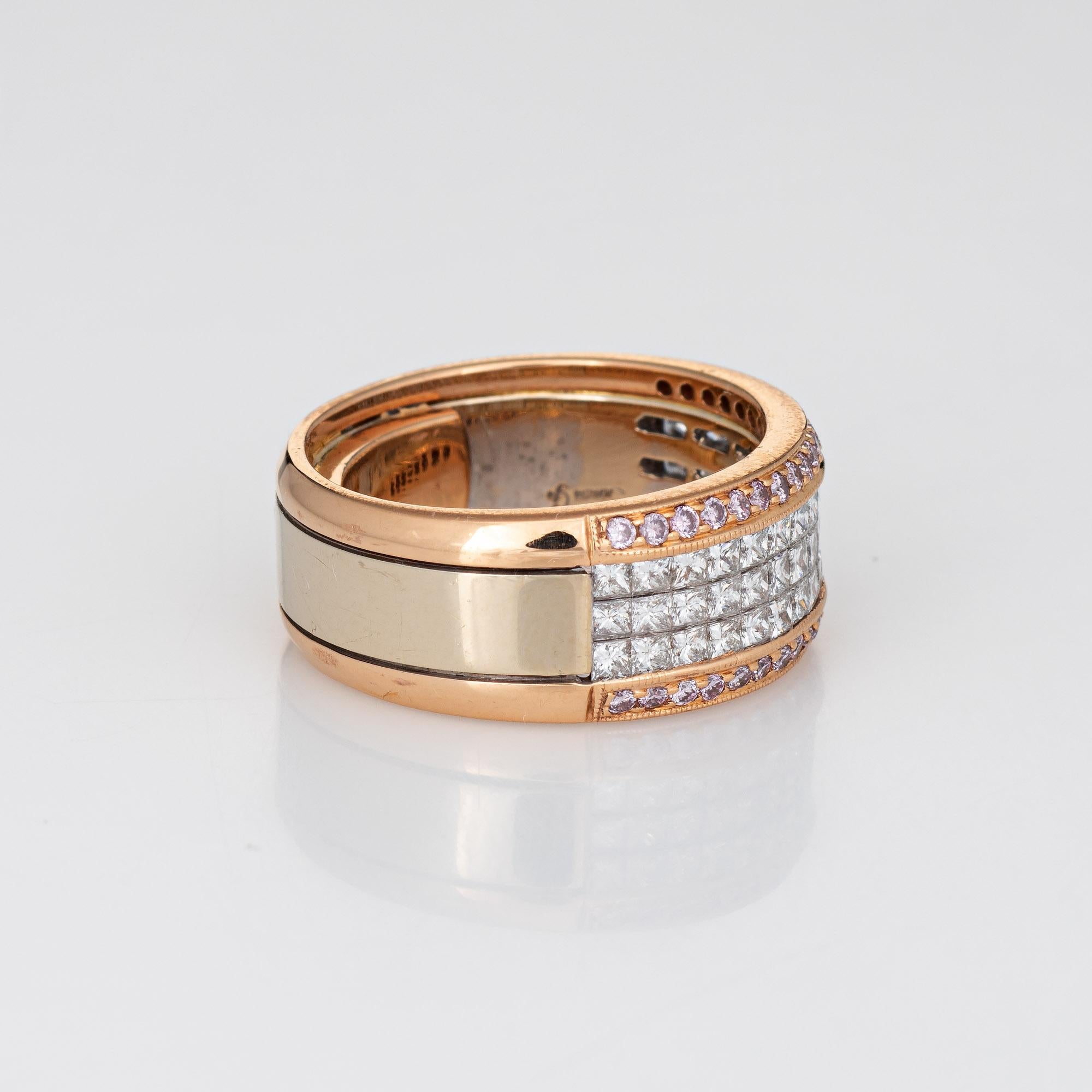 Simon G 1,36 Karat Rosa Diamant Kaviar Kollektion Band Ring Nachlassschmuck (Moderne) im Angebot