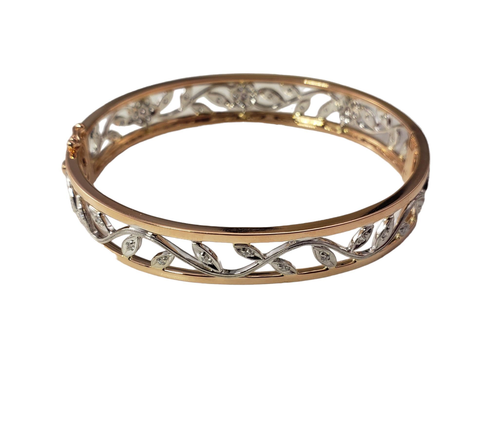 Women's Simon G. 14K Two Tone Gold and Diamond Bangle Bracelet #17202