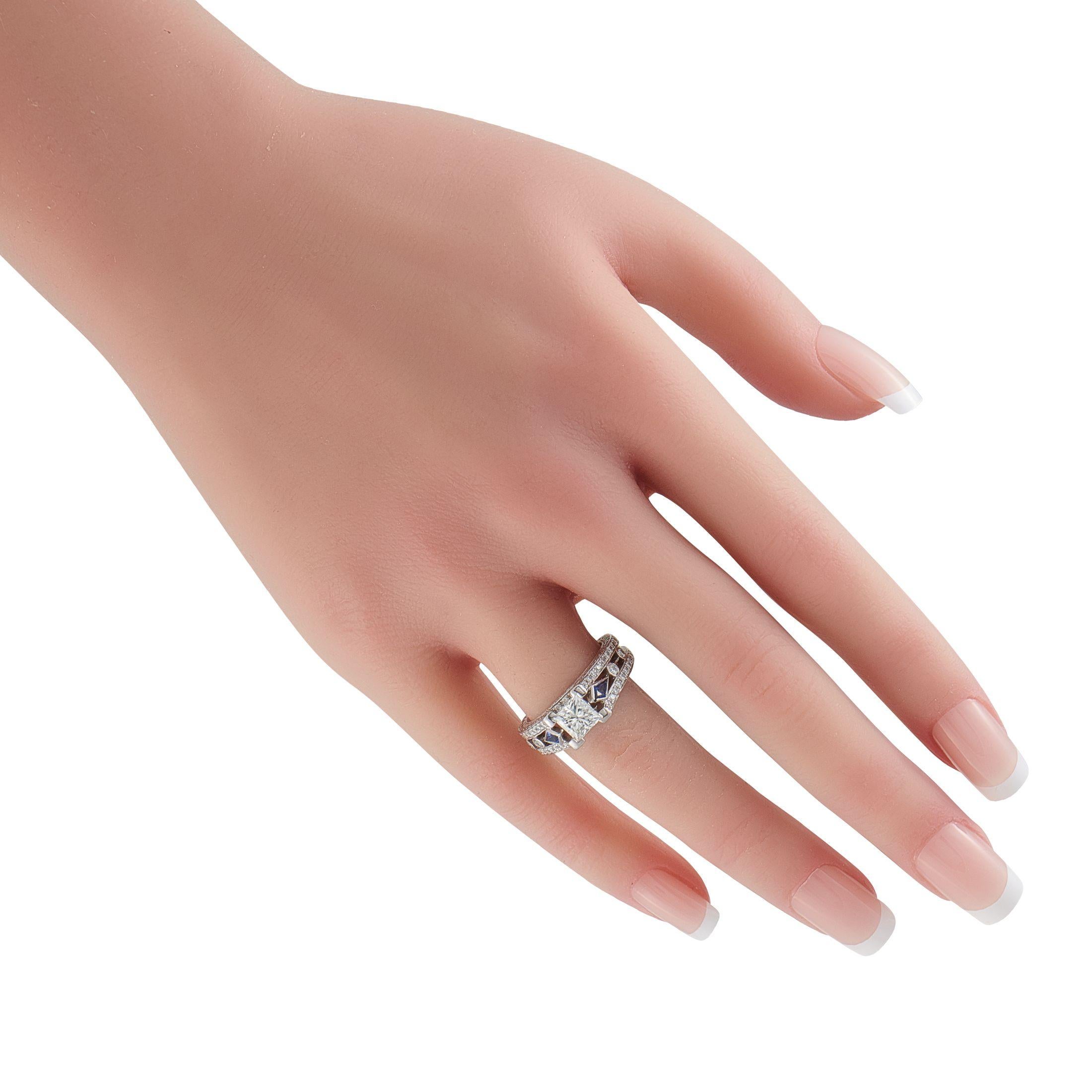 Simon G. 14K Weißgold 2,33ct Diamantring SG04-071125 (Rundschliff) im Angebot
