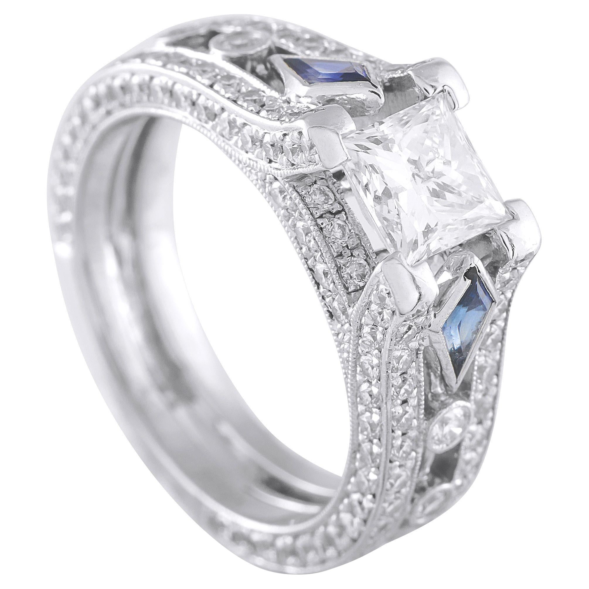 Simon G. 14K Weißgold 2,33ct Diamantring SG04-071125 im Angebot