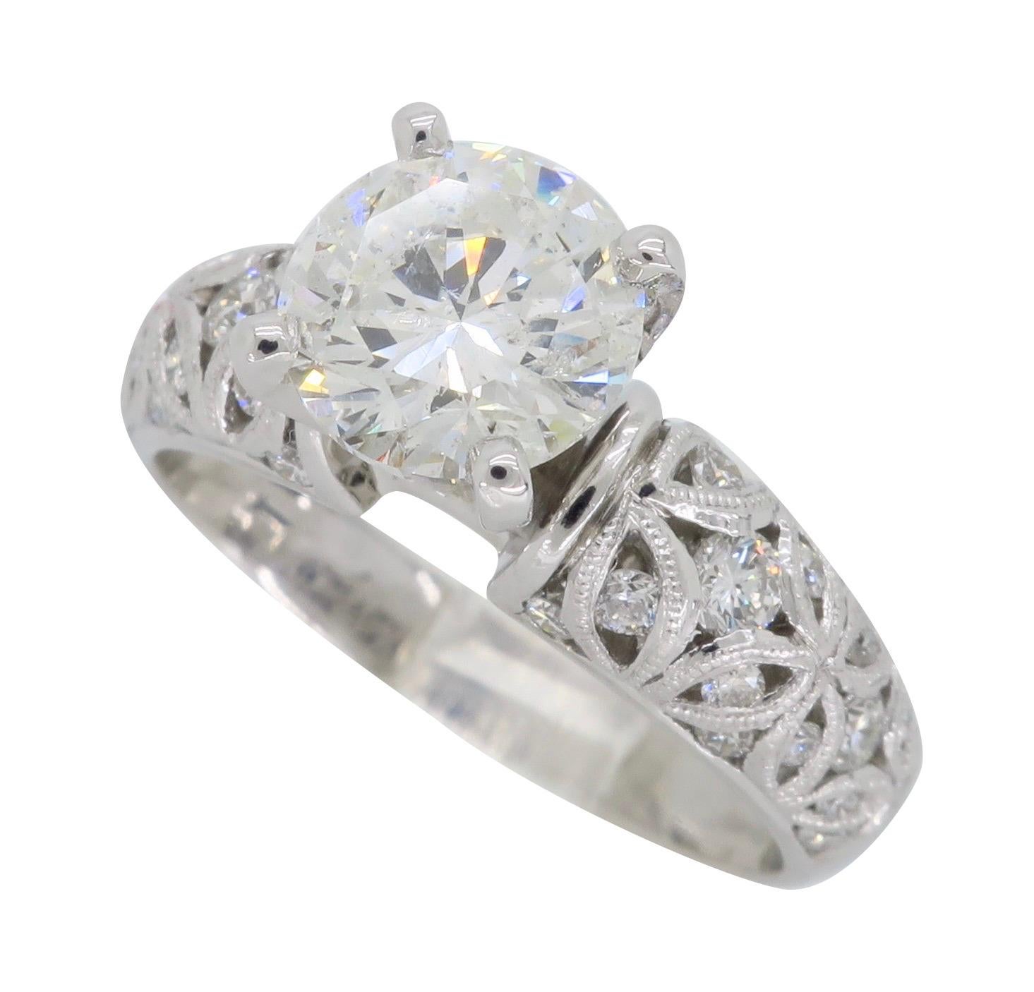 Simon G 1.60 Carat Platinum Diamond Engagement Ring 3