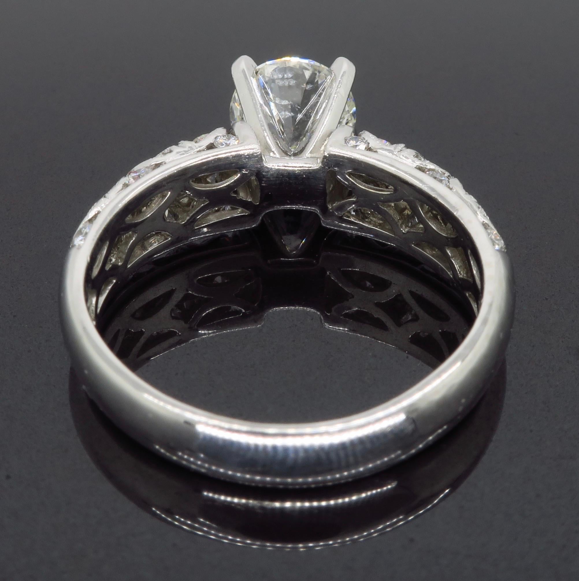 Women's Simon G 1.60 Carat Platinum Diamond Engagement Ring