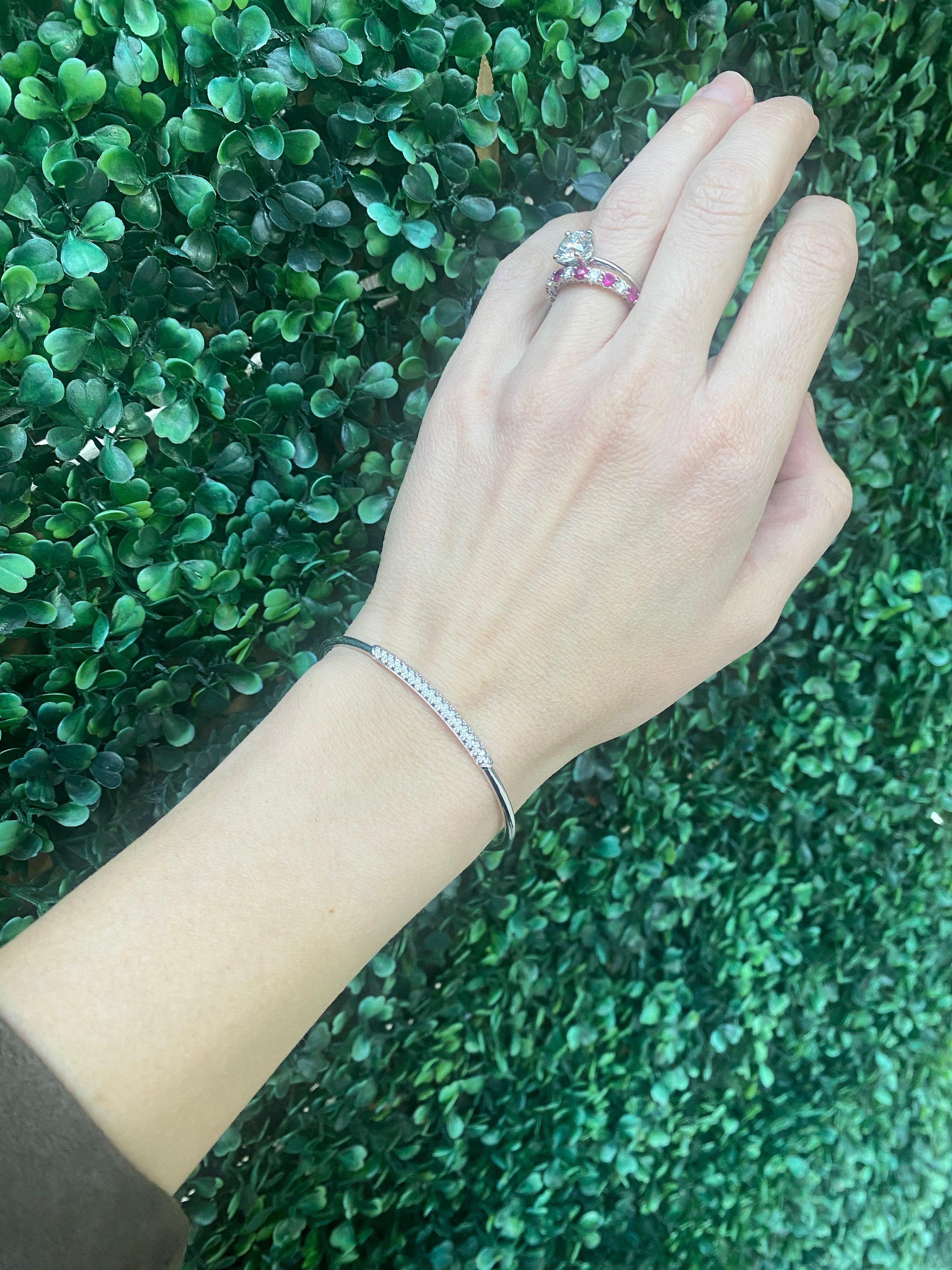 Pulsera Simon G de oro blanco de 18 quilates con diamantes de 0,36 quilates en venta 2