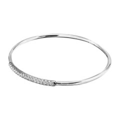 Simon G 18 Karat White Gold Bangle w/ 0.36ctw Diamonds