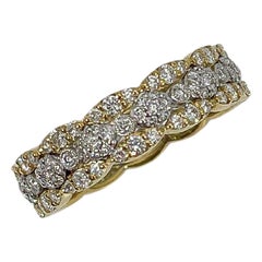 A Simon G 18K Two Toned Diamond .97 CTW Fashion Band