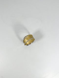 Simon G 18K Two Toned Diamond Band