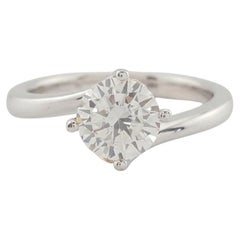 Simon G. 18k White and Rose Gold Solitaire Engagement Ring Setting