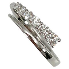 Simon G Crossover-Ring, 18 Karat Weißgold .36 Karat Diamant