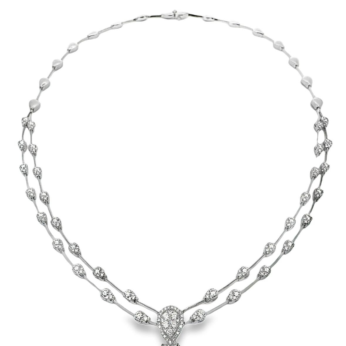 Simon G. Collier pendentif en or blanc 18 carats avec diamants de 4,69 carats en vente 1