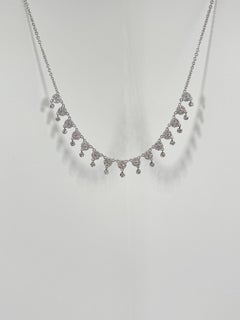 Simon G 18K White Gold .97 CTW Diamond Dangle Necklace