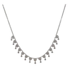 A Simon G Collier pendentif en or blanc 18K avec diamant de 0,97 CTW