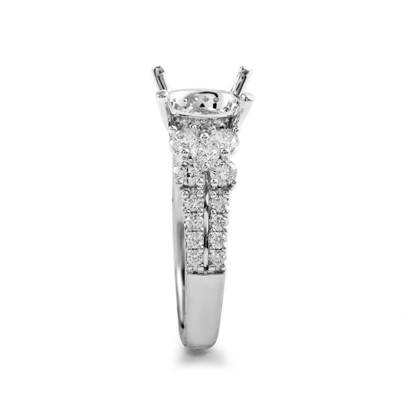 Simon G. 18 Karat White Gold Diamond Engagement Ring Mounting 21685557W In New Condition In Southampton, PA
