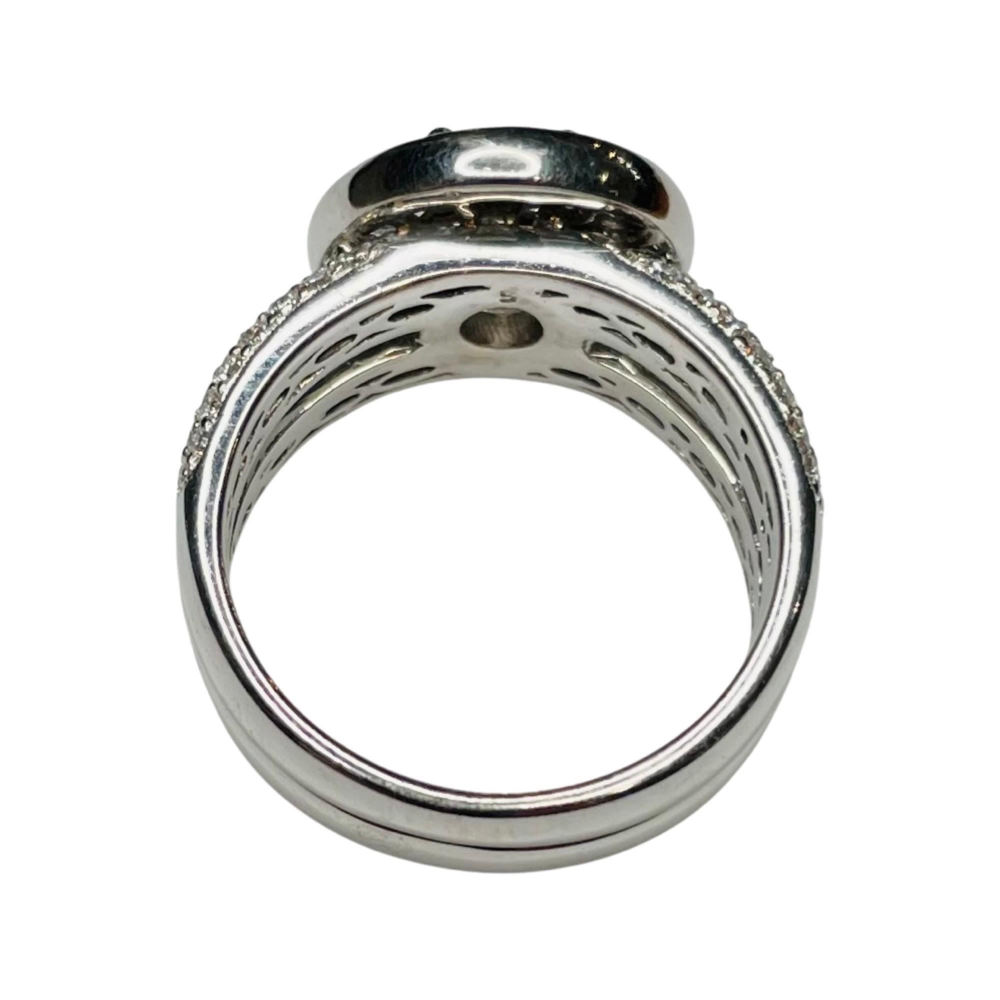 Women's Simon G 18K White Gold & Diamond Ring For Sale