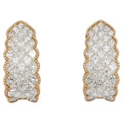 Pendientes de diamantes de oro amarillo y blanco de 18 quilates Simon G