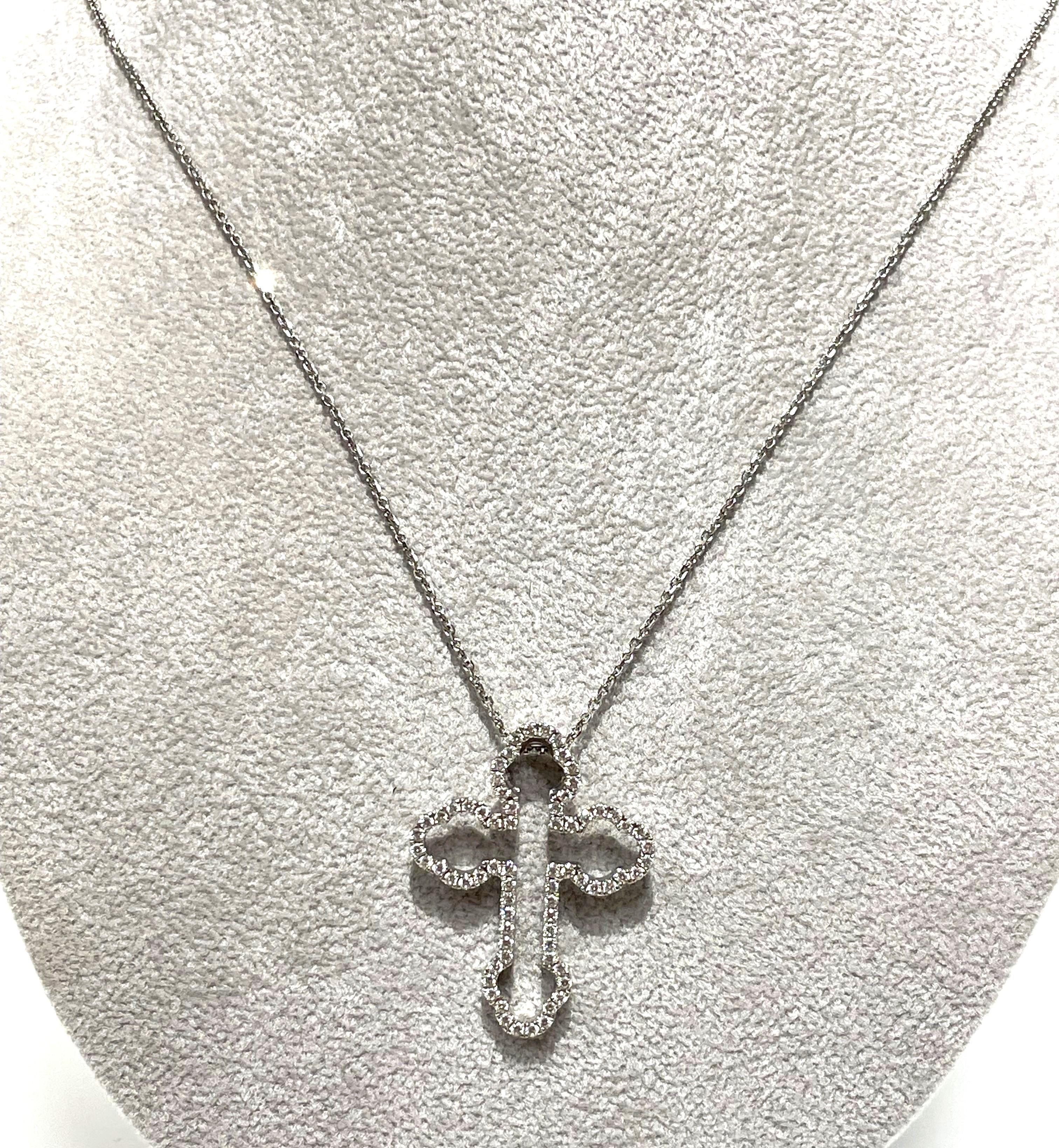 A. Simon G Collana con croce di diamanti da 18KW In condizioni ottime in vendita a Cincinnati, OH