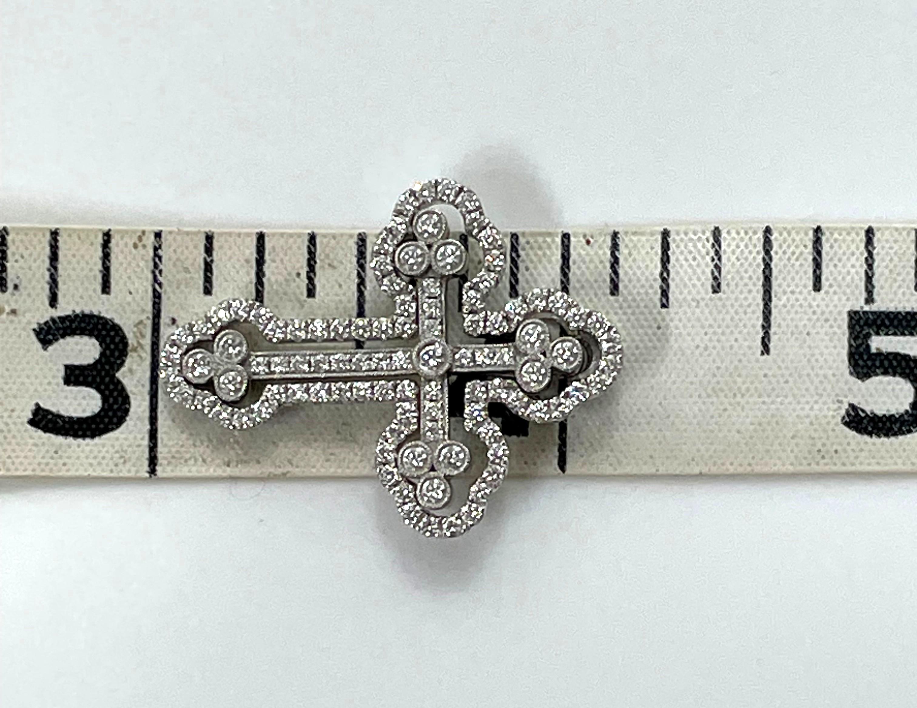 A. Simon G Collana con croce di diamanti da 18KW in vendita 1