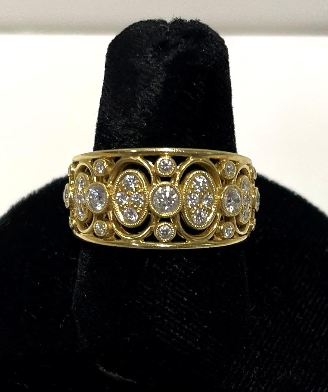 Simon G 18KY Diamantring (Rundschliff) im Angebot