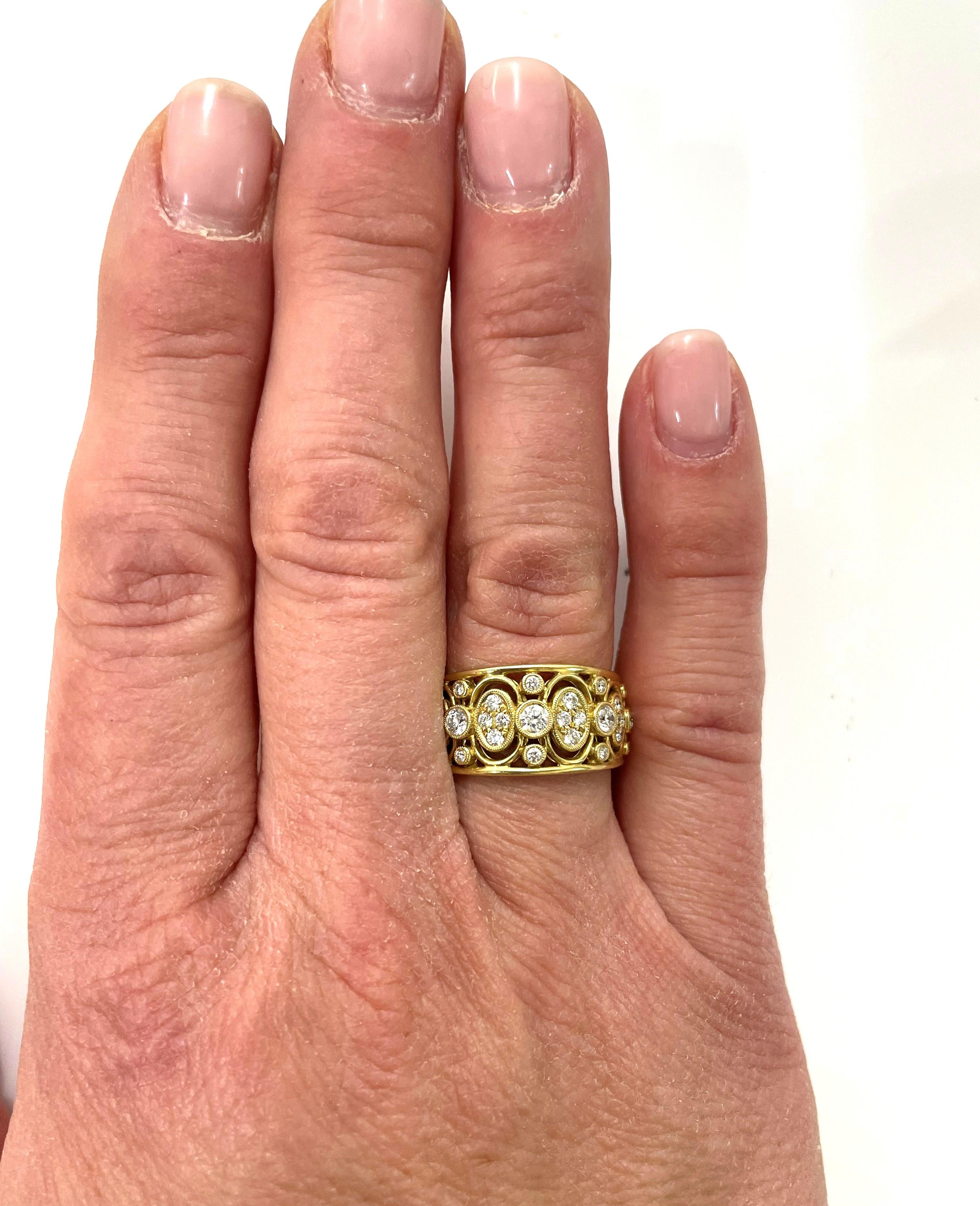 Simon G 18KY Diamantring für Damen oder Herren im Angebot