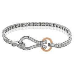 Simon G 2.00ctw Diamond Two Tone Buckle Clasp Tennis Bracelet