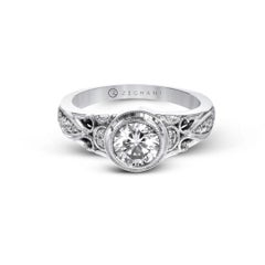 Simon G Bezel FIligree Engagement Mounting.