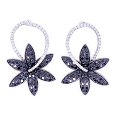 Simon G Black and White Diamond Earrings