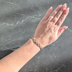 Simon G. Contemporary Diamond 18 Karat Two-Tone Gold Circle link Bracelet