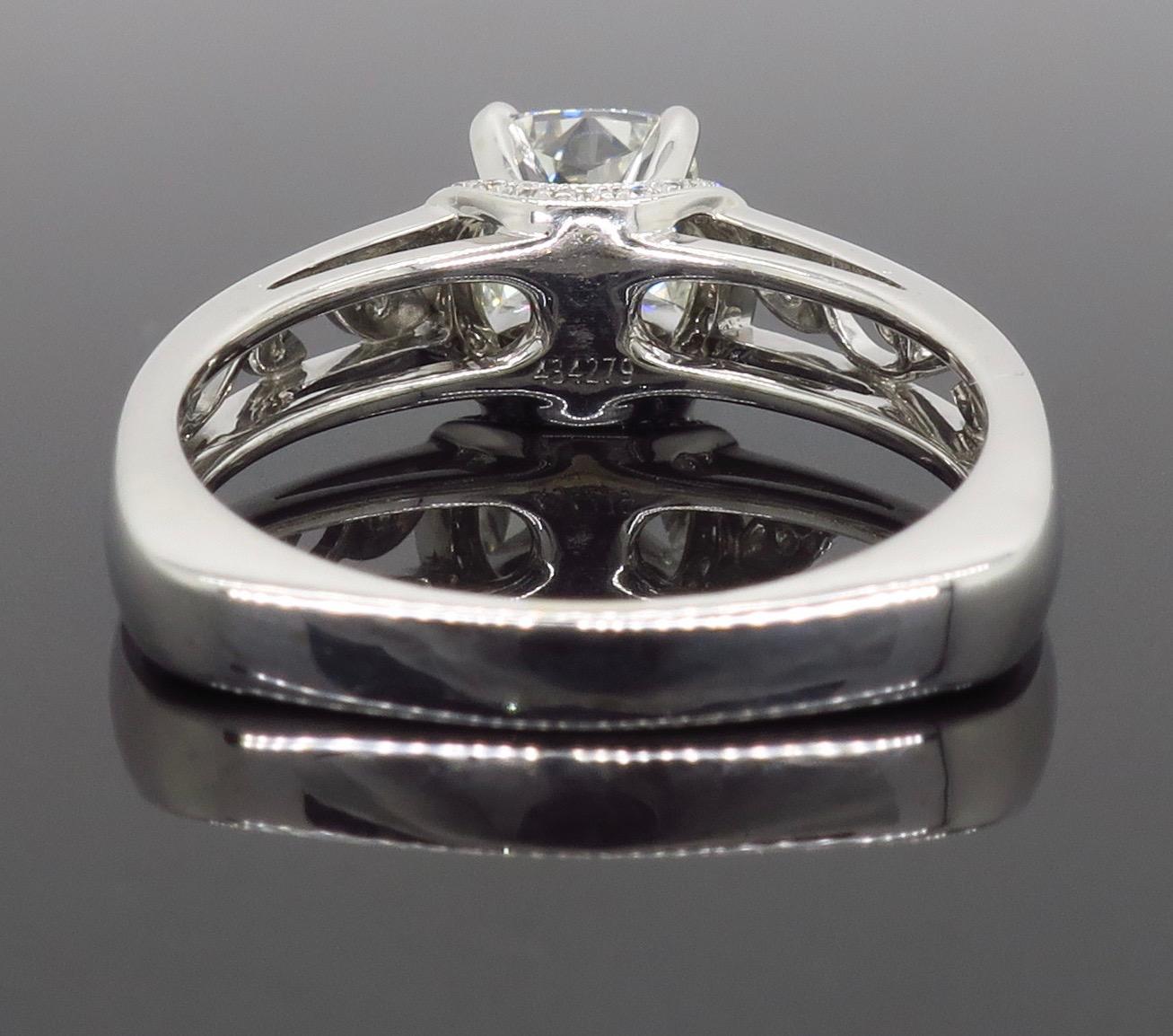 Women's Simon G Cushion Cut Diamond Engagement Ring 