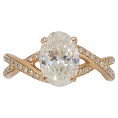 Simon G Diamond Engagement Ring in 18k Rose Gold 