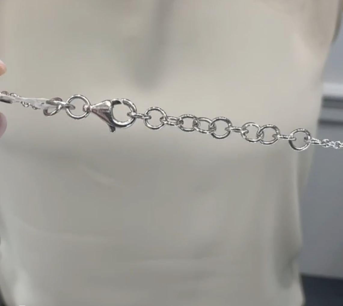 Simon G Diamonds by The Yard Double Sided 0.56 Ct Diamond Necklace 18K Gold In New Condition For Sale In Old Tappan, NJ