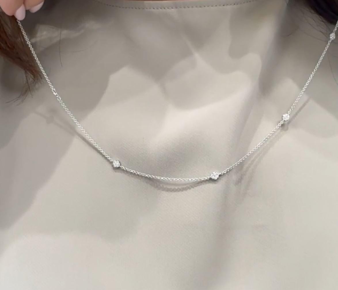 Women's Simon G Diamonds by The Yard Double Sided 0.56 Ct Diamond Necklace 18K Gold For Sale