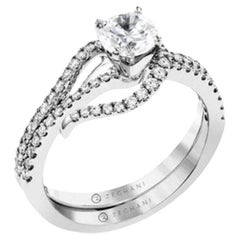 Simon G Engagement Mount and Wedding Band Set