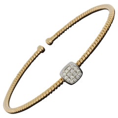 Used Simon G Fabled Rose Gold 0.16 Carat Cuff Bracelets