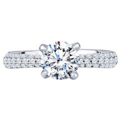 A. Simon G GIA Certified 0,85 Carat Natural Round Brilliante Diamond Engagement Ring