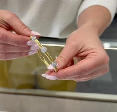 Simon G. LB2759 18K zweifarbiges Goldarmband mit Diamanten