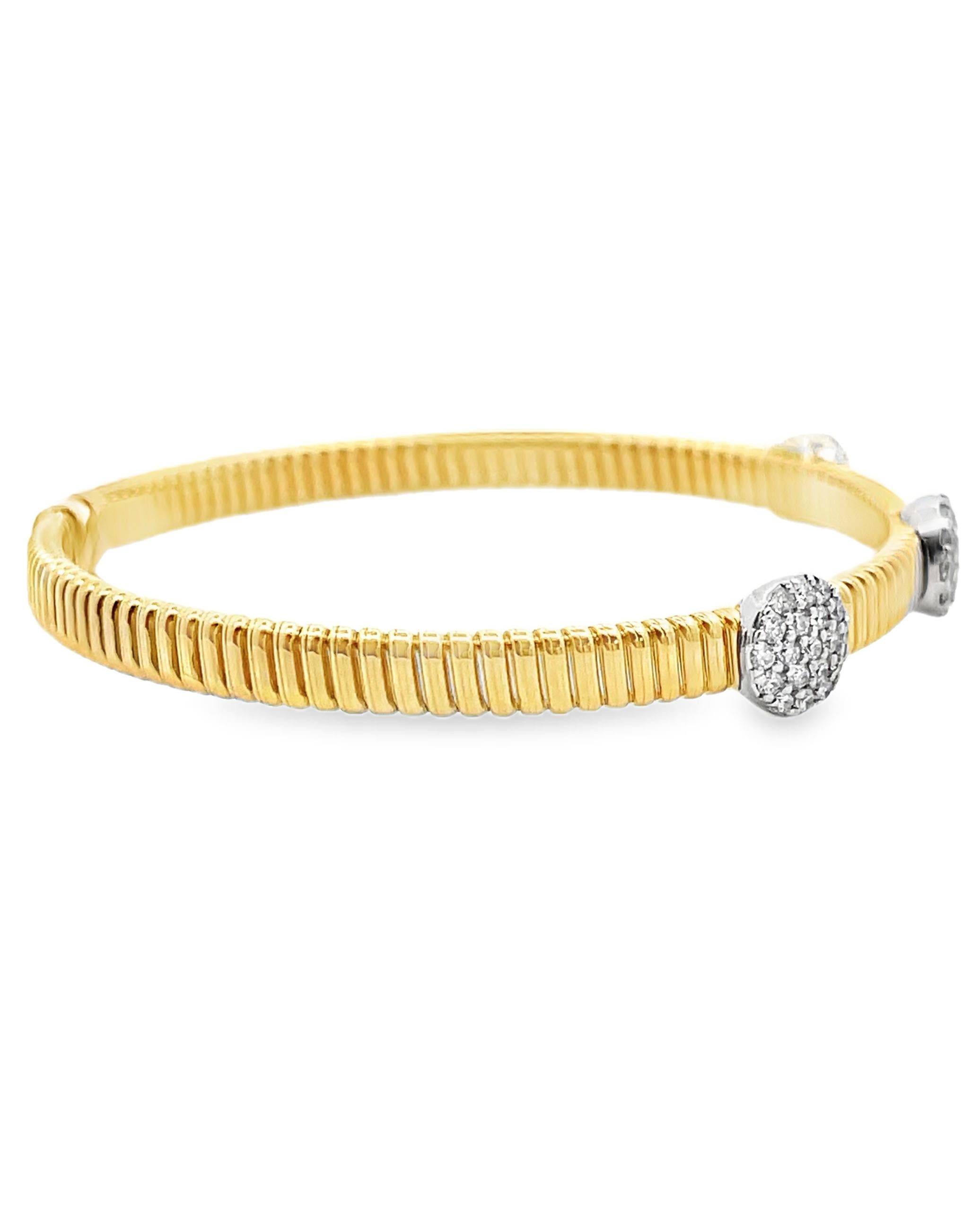 Contemporaneo A. Simon LB2759 Bracciale in oro bicolore 18 carati con diamanti in vendita